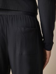 Charcoal Grey Modal Blend Long Sleeve Pyjama Set - Image 5 of 10