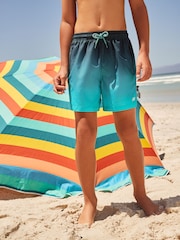 Blue Ombre Swim Shorts (3-16yrs) - Image 1 of 9