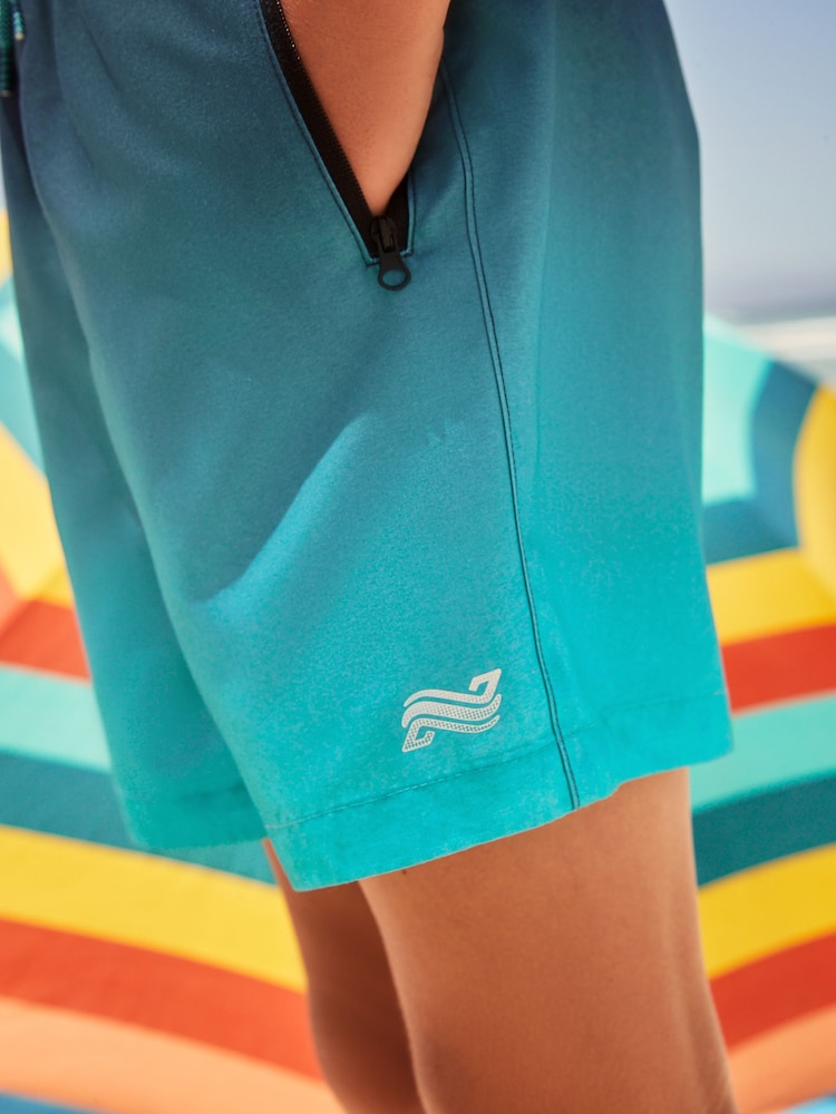 Blue Ombre Swim Shorts (3-16yrs) - Image 4 of 9