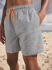Blue/White Stripe Swim Shorts (3-16yrs) - Image 1 of 7