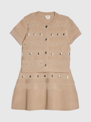 River Island Brown Studded Top & Skirt Set - Image 1 of 5