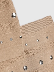 River Island Brown Studded Top & Skirt Set - Image 4 of 5