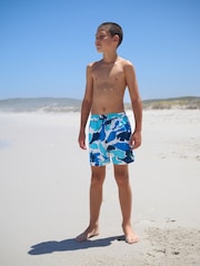 Light Blue Camo Printed Swim Shorts (3-16yrs) - Image 2 of 9