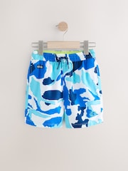 Light Blue Camo Printed Swim Shorts (3-16yrs) - Image 6 of 9