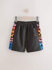 Black Checkerboard Printed Swim Shorts (3-16yrs) - Image 6 of 8