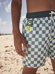 Mint Checkerboard Printed Swim Shorts (3-16yrs) - Image 5 of 5