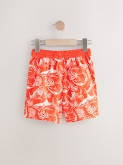 Coral/Red Shark Printed Swim Shorts (3-16yrs) - Image 5 of 7