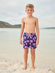 Pink Palm Tree Printed Swim Shorts (3-16yrs) - Image 2 of 7