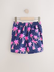 Pink Palm Tree Printed Swim Shorts (3-16yrs) - Image 5 of 7