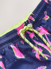 Pink Palm Tree Printed Swim Shorts (3-16yrs) - Image 6 of 7