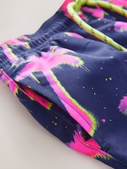 Pink Palm Tree Printed Swim Shorts (3-16yrs) - Image 7 of 7