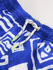 Blue Printed Swim Shorts (3-16yrs) - Image 7 of 8