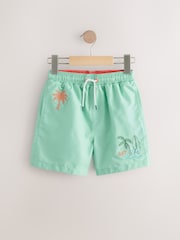 Sage Green Printed Swim Shorts (3-16yrs) - Image 5 of 7