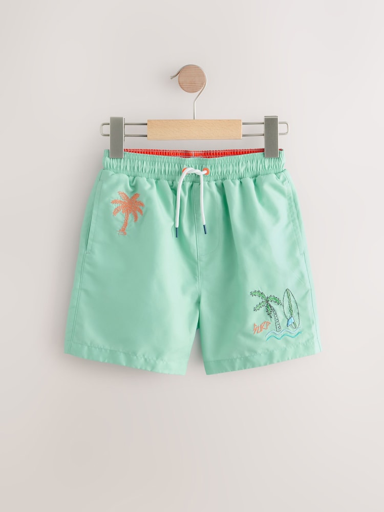 Sage Green Printed Swim Shorts (3-16yrs) - Image 5 of 7