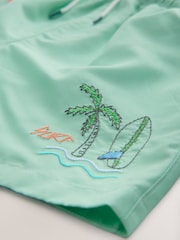 Sage Green Printed Swim Shorts (3-16yrs) - Image 7 of 7
