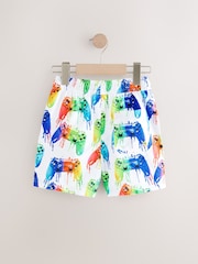 White Gamer Printed Swim Shorts (3-16yrs) - Image 5 of 7