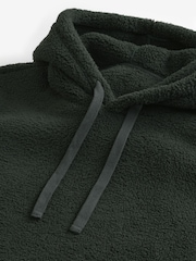 Green Fleece Borg Overhead Hoodie - Image 11 of 11