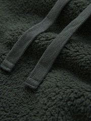 Green Fleece Borg Overhead Hoodie - Image 9 of 11
