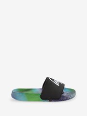 Hype. Boys Wave Script Multi Black Sliders - Image 1 of 2