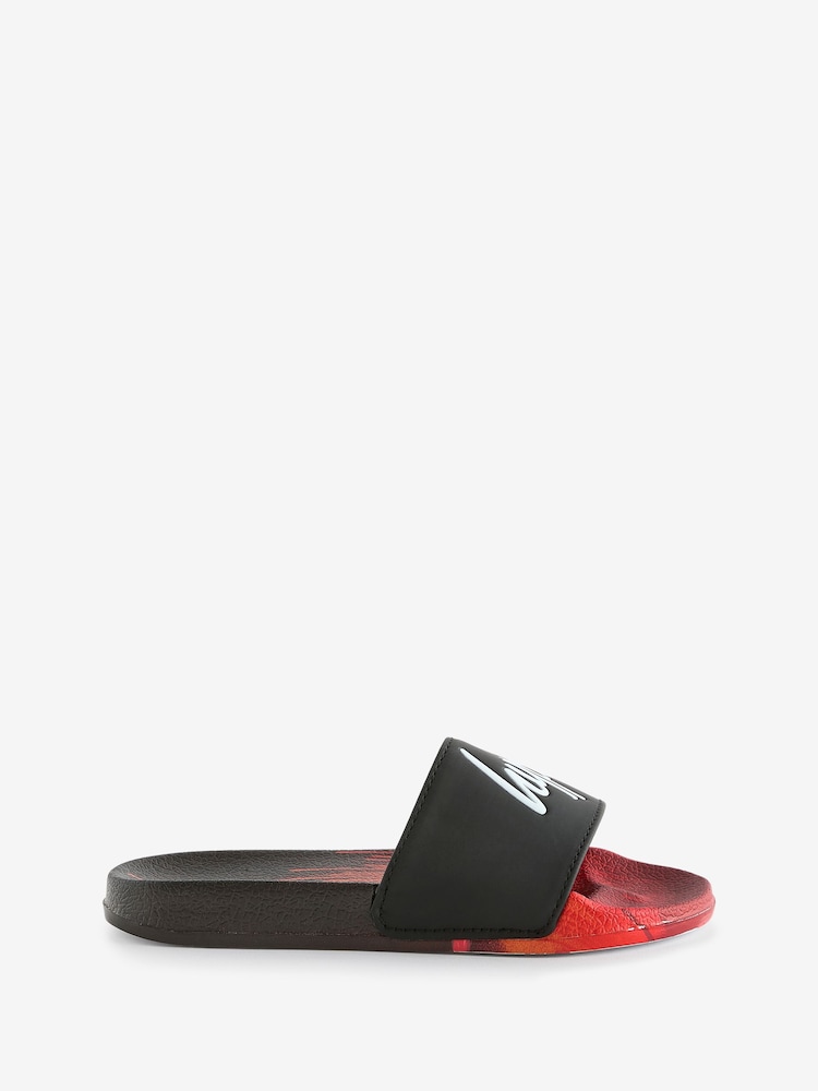 Hype. Boys Multi Red Drips Script Sliders - Image 1 of 4