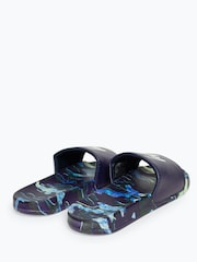 Hype. Boys Overlay Camo Script Multi Black Sliders - Image 6 of 7
