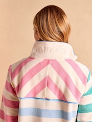 Rayas blancas y azules - Suéter de algodón con cuello alzado y cremallera corta Burnham de Joules - Imagen 5 de 14