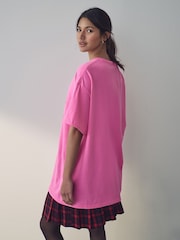 Pink Christmas License Coca Cola Graphic 100% Cotton T-Shirt - Image 3 of 6