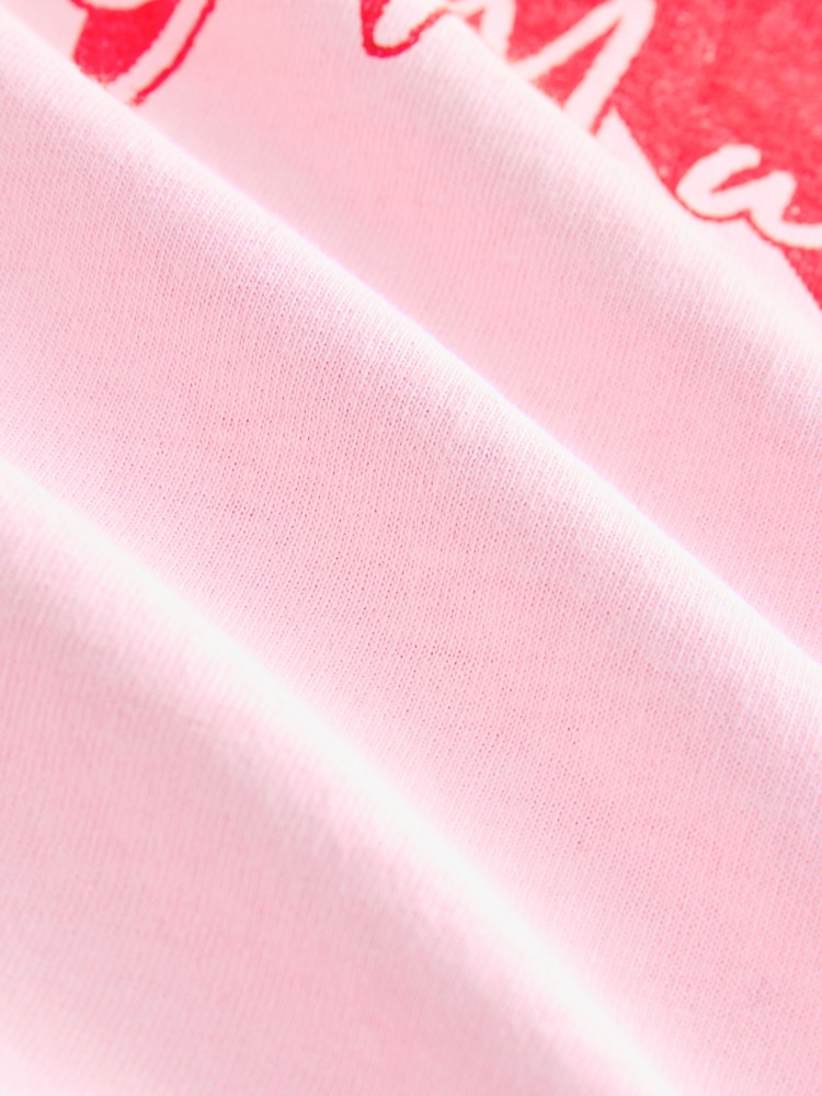 Pink/Red 100% Cotton Official License Oasis Band  Relaxed Fit T-Shirt - Image 8 of 8