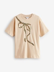 Gold Christmas Short Sleeve 100% Cotton T-Shirt - Image 5 of 7
