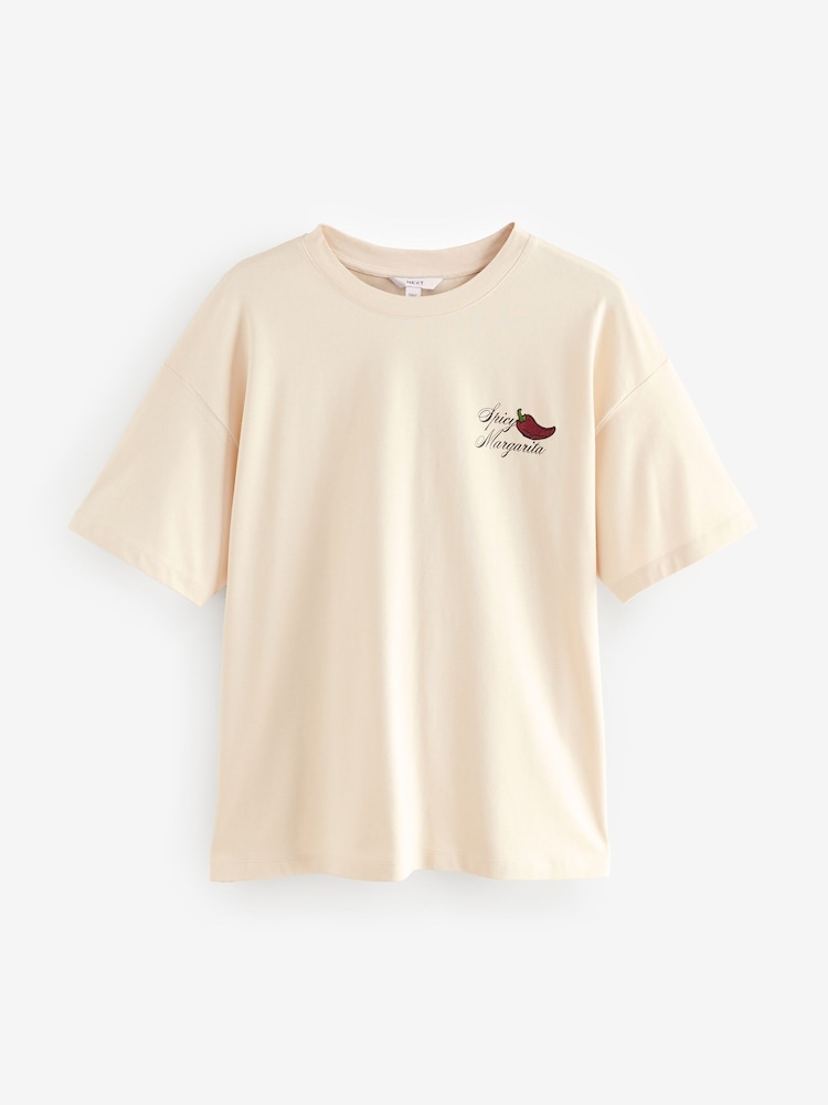 Margarita Cocktail Graphic Christmas Spicy Margarita Cocktail Graphic 100% Cotton T-Shirt - Image 1 of 5