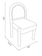 Soft Velvet Teal Blue Upholstered Dining Chairs - Image 9 of 9