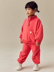 Coral Pink Half Zip Sweatshirt (3mths-7yrs) - Image 2 of 8