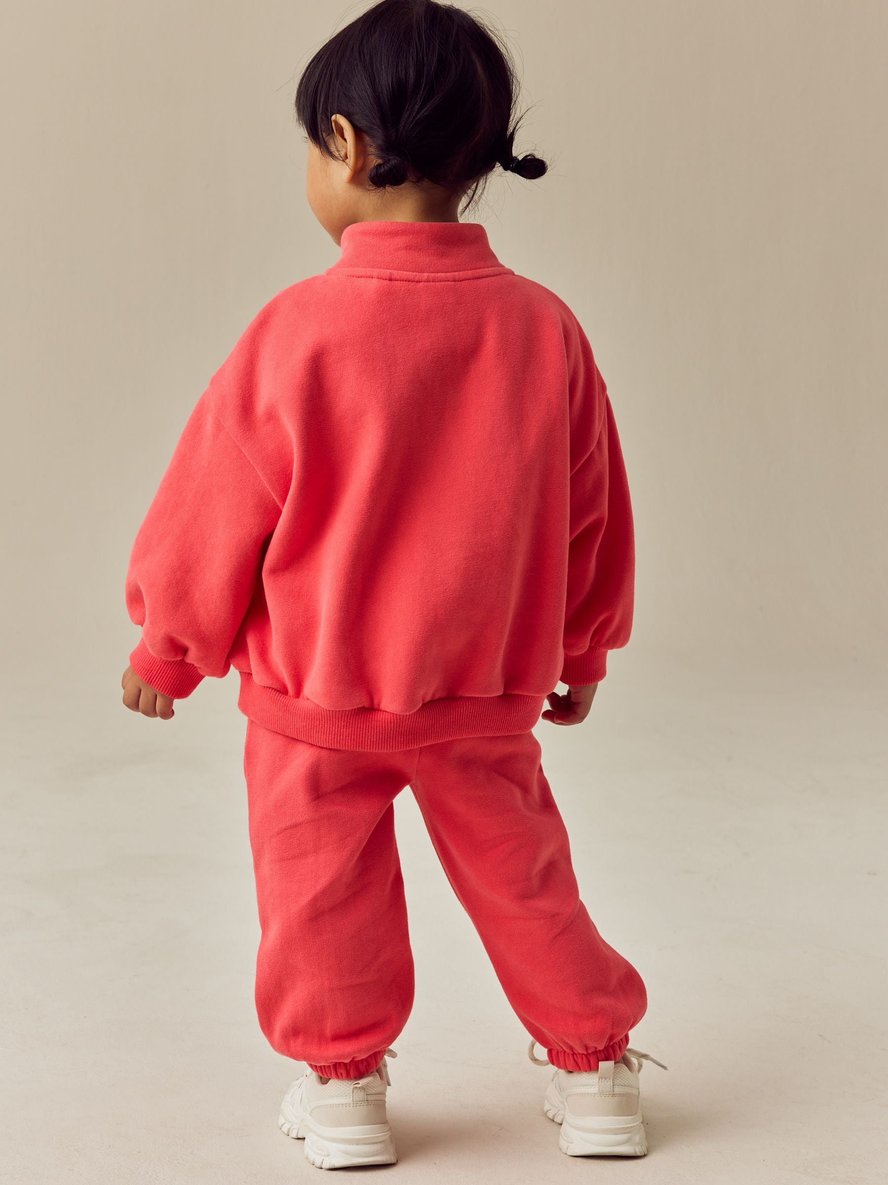 Buy Coral Red Quarter Zip Sweatshirt (3mths-7yrs) from Next Romania
