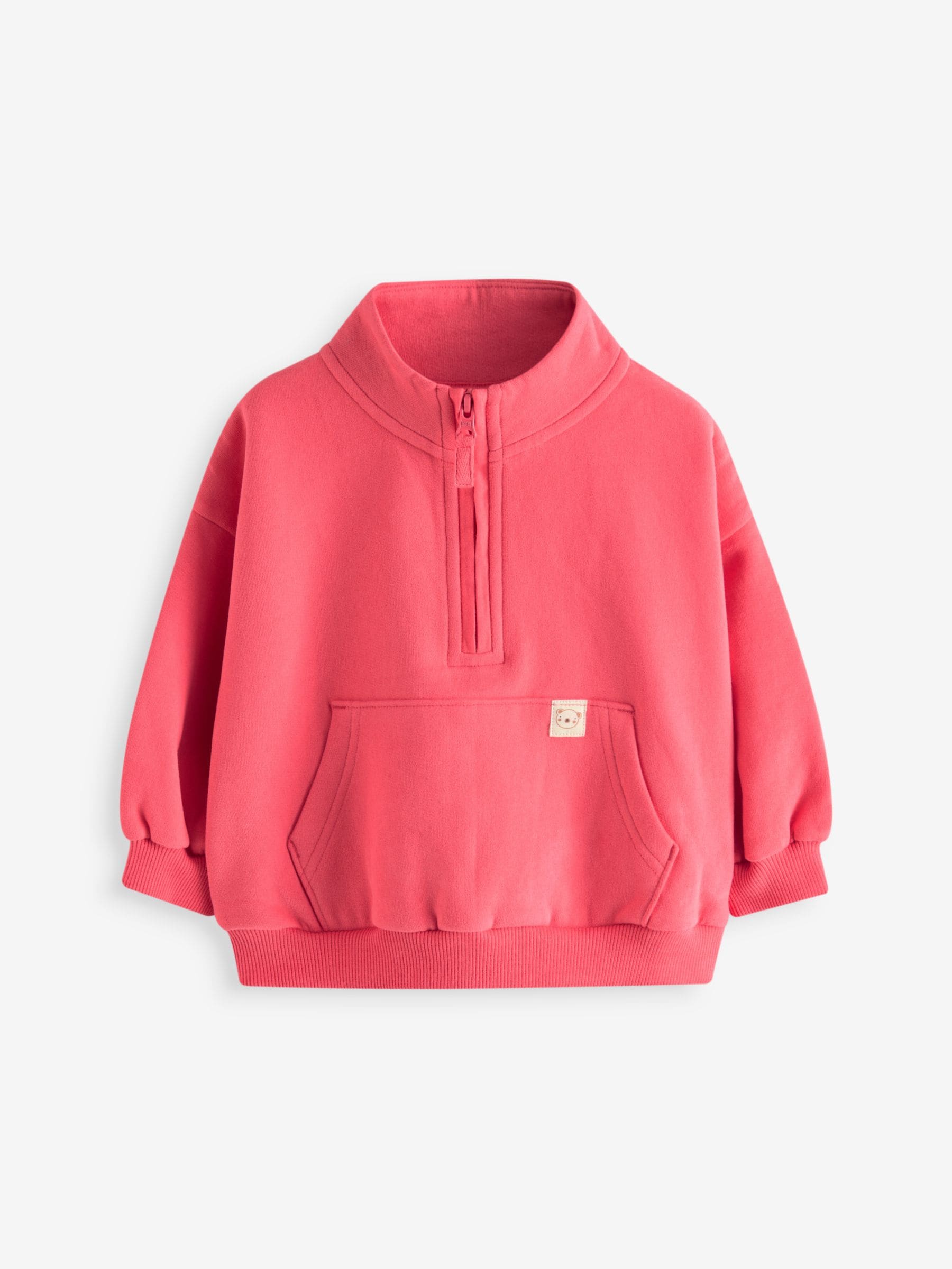 Buy Coral Red Quarter Zip Sweatshirt (3mths-7yrs) from Next Romania