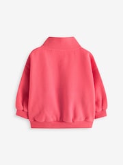 Coral Pink Half Zip Sweatshirt (3mths-7yrs) - Image 6 of 8