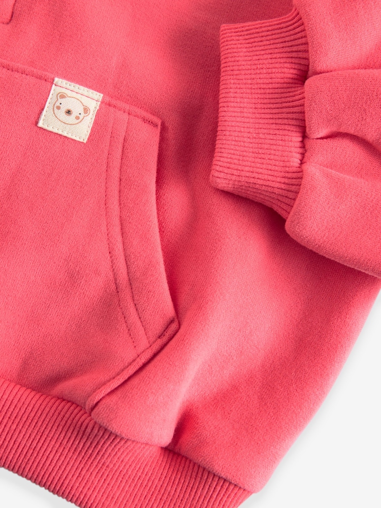 Coral Pink Half Zip Sweatshirt (3mths-7yrs) - Image 7 of 8