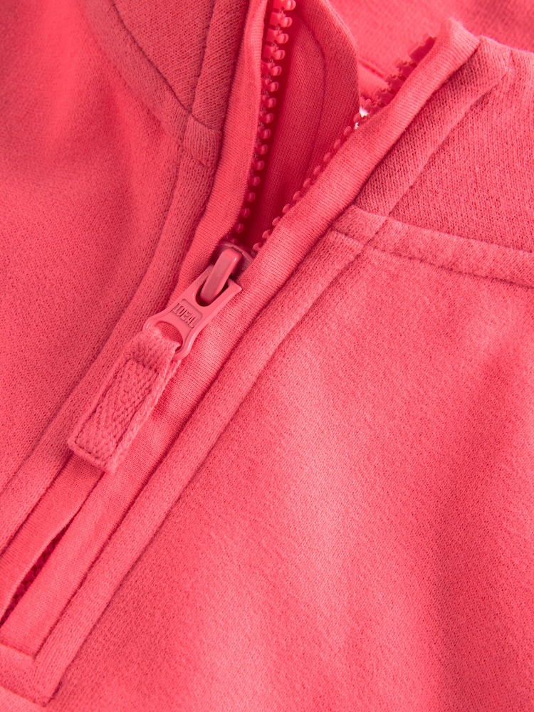 Coral Pink Half Zip Sweatshirt (3mths-7yrs) - Image 8 of 8