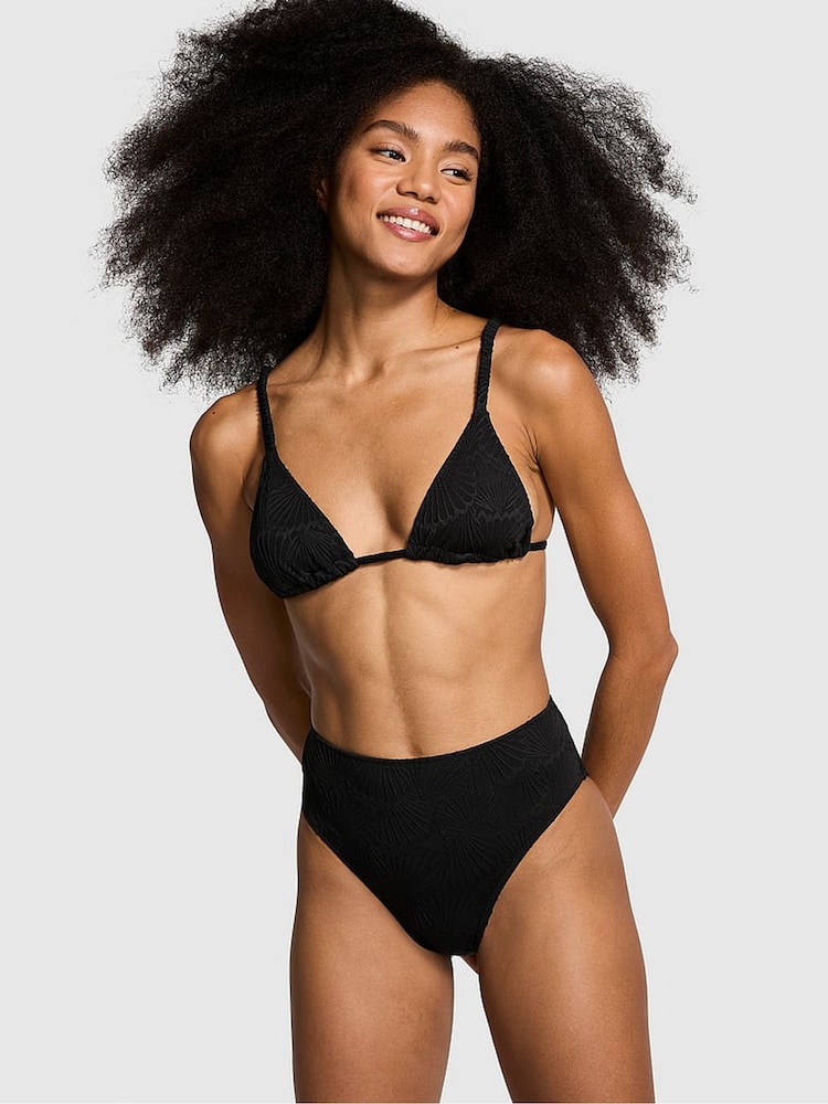 Victoria's Secret PINK Pure Black High Waisted Swim Bikini Bottom - Image 1 of 4