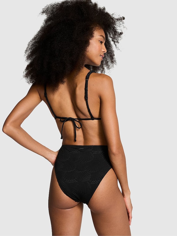 Victoria's Secret PINK Pure Black High Waisted Swim Bikini Bottom - Image 2 of 4 Victoria's Secret PINK Pure Black High Waisted Swim Bikini Bottom - Image 2 of 4