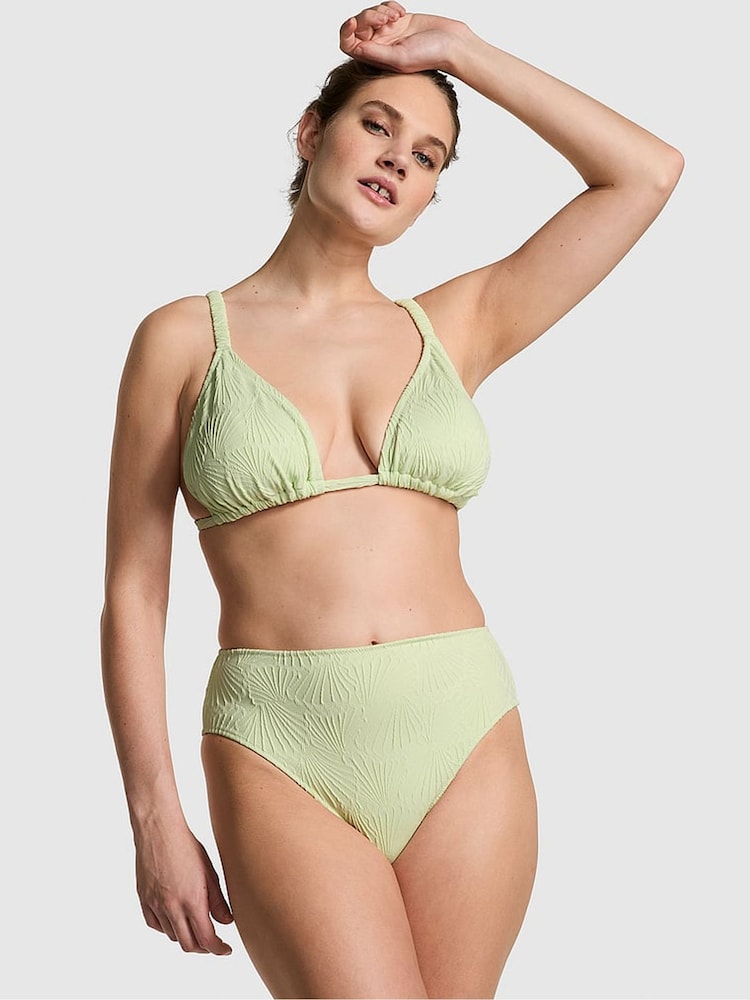 Victoria's Secret PINK Lime Cream Green High Waisted Swim Bikini Bottom - Image 1 of 4