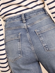 Love & Roses Mid Wash Blue High Waist Straight Leg Jeans - Image 2 of 4