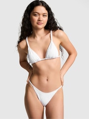 Victoria's Secret PINK Optic White Scrunchie Triangle Bikini Top - Image 1 of 4