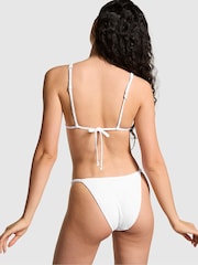 Victoria's Secret PINK Optic White Scrunchie Triangle Bikini Top - Image 2 of 4