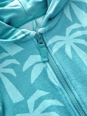 Blue Towelling Zip Through 100% Cotton All-In-One (3mths-7yrs) - Image 7 of 7