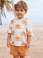 Neutral Sun Print 100% Cotton Toweling Set (3mths-7yrs) - Image 1 of 7
