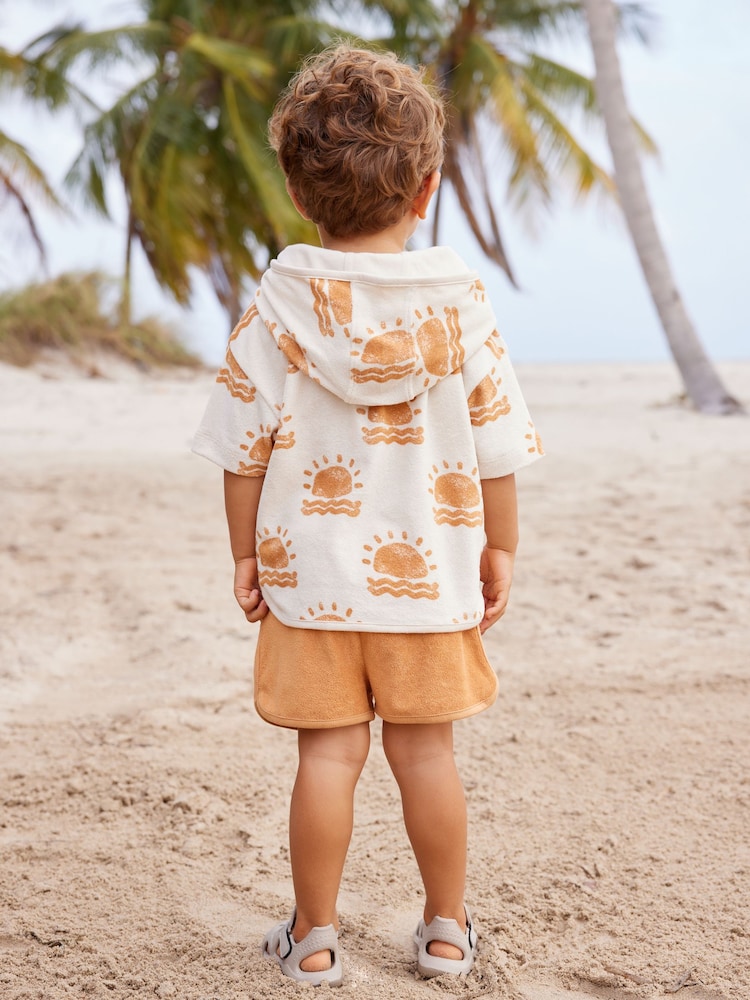 Neutral Sun Print 100% Cotton Toweling Set (3mths-7yrs) - Image 2 of 7