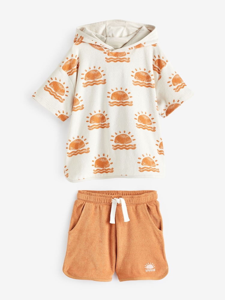Neutral Sun Print 100% Cotton Toweling Set (3mths-7yrs) - Image 5 of 7