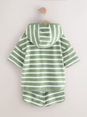 Sage Green Stripe 100% Cotton Toweling Set (3mths-7yrs) - Image 2 of 4
