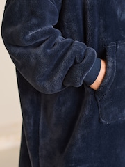 Navy Blue Oversized Supersoft Hoodie - Image 5 of 8