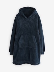 Navy Blue Oversized Supersoft Hoodie - Image 6 of 8